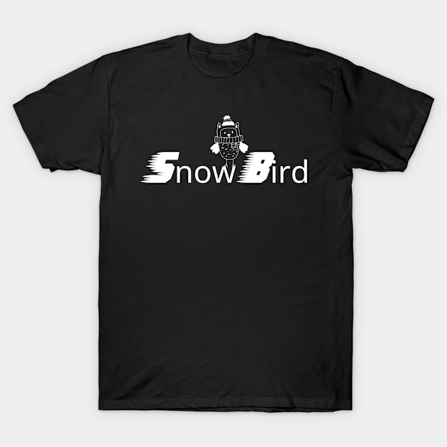 Snow Bird Winter Season T-Shirt by Abeer Ahmad